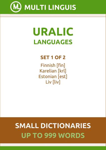 Uralic Languages (Small Dictionaries, Set 1 of 2) - Please scroll the page down!